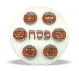 Glass Floral design Seder Plate