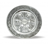 Round Seder Plate With 6 Symbols Design