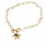 Gold Filled Breastplate Star of David Bracelet