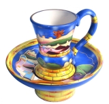 Ceramic Mayim Achronim set - Jerusalem Design