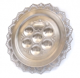 Round Pewter Passover Plate