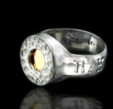 Hammered Silver Five Metal Ring for Success by HaAri