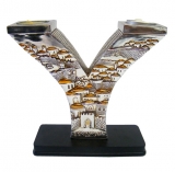Jerusalem design branched Candlesticks