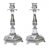 Octagonal Nickel Candlesticks