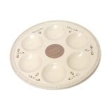 Round Ceramic Seder Plate With Zircons