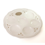 Large Round Ceramic Seder Plate With Zircons