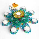 Flower Hanukkah Menorah by Tzuki