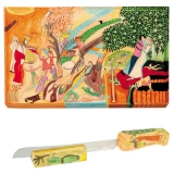 Figures Challah Board & Challah Knife + Stand