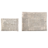 Hand Embroidered Tallit and Tefillin bag-silver Jerusalem design
