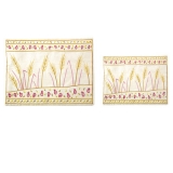 Wheat and pomegranate design Raw Silk Tefillin Bag