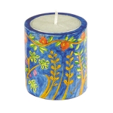 Memorial - Yarhzeit Candle Holder - Seven Species design