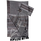 Gabrieli Silk Tallit Set - Gray