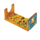 Yair Emanuel Hand Painted 7 Species Wooden Shofar Stand-Large