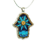 Blue Flower Hamsa Jewelry