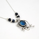 Roman Glass Star of David Necklace