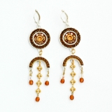 Brown Oriental Earrings by Ester Shahaf