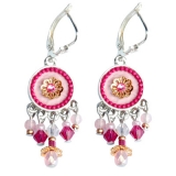 Pink Bead Earrings by Ester Shahaf