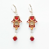 Oriental Hamsa Bead Earrings by Ester Shahaf