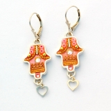 Hamsa Oriental design Earrings by Ester Shahaf