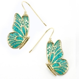 Green Butterfly Earrings by Adina Plastelina