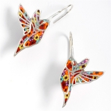Thousand Flower Hummingbird Earrings