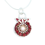 Burgundy Pomegranate Necklace by Ester Shahaf