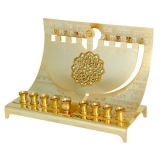 Gold Hanukkah Menorah - Hanerot Halalu by Ester Shahaf