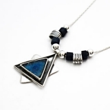 Roman Glass Star of David Necklace