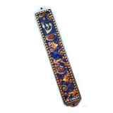 Blue Mezuzah Case by Iris