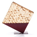 Tilted Matzah Pyramid Stand- Purple