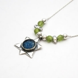 Star of David Roman Glass Necklace