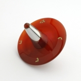 Round Cornelian Dreidel by Caesarea Arts