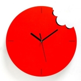 Red Bite Wall Clock by ArtOri