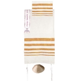 Emanuel Silk Tallit with An Embroidered Atara � Orange