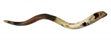 Jumbo Yemenite Hand Painted Shofar - Red Pomegranate