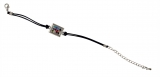 Rhodium Breastplate Bracelet on Leather Cord