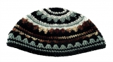 White brown beige and gray Frik kippah