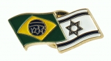 Israel-Brazil flags pin