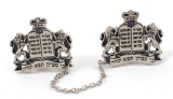 Antique Silver Plated Lions Tallit Clips