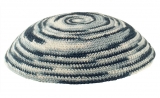 Knitted Kippah in shades of gray