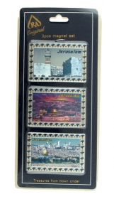 Three Magnet Set- Jerusalem View by aJudaica