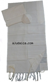 Gabrieli Cotton Tallit Set - White by aJudaica