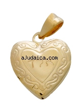 Gold Filled Heart Locket Pendant by aJudaica