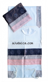 Polyester Tallit - Circle design by aJudaica