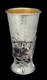 "Shalom-Peace" Dove Sterling Silver Kiddush Cup by aJudaica