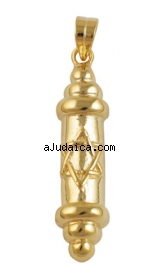 Goldfilled Star of David Mezuzah Pendant by aJudaica