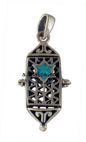 Silver and Opal Star of David Locket Pendant by aJudaica