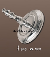 Sefer Torah Etz Chaim Silver Roller Plates and Handles by aJudaica