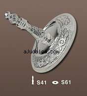 Sefer Torah Etz Chaim Silver Roller Plates and Handles by aJudaica