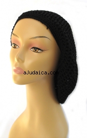 Black Crocheted Womens Snood by aJudaica